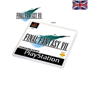 Final Fantasy 7 VII PS1 Estilo Retro Juegos Plástico MONTAÑA RUSA Juego Caja Inspirada en Arte - Imagen 1 de 2