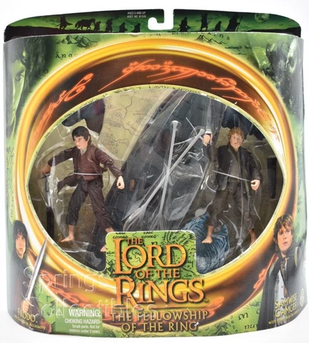 LOTR - Frodo & Samwise Gamgee w Elven Boat - Lord of the Rings Action Figure Set Cover