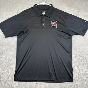 Champion South Carolina Gamecocks Polo Shirt Mens Large Black Sports Casual - Picture 1 of 15