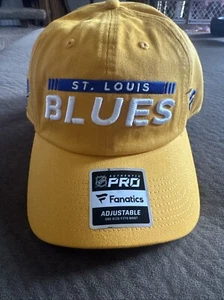 Fanatics St. Louis Blues Official NHL Adjustable Cap Mütze Gelb Neu - Bild 1 von 4