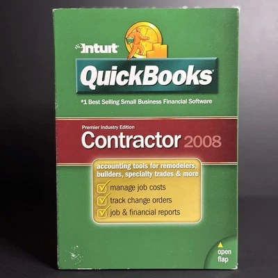 Quickbooks Premier Industry 2008 Contractor US Version Full Retail - TESTED - Image 1 of 4