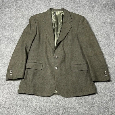Eddie Bauer Blazer Mens 44T Brown Herringbone Wool Blend Classic Sport Coat USA - Image 1 of 4