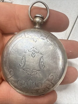Reloj Bolsillo 1884 Elgin Años 18 7 Joyas Cuerda Llave Grado 7 Moneda Plata Cazador Estuche Foto 1 de 4