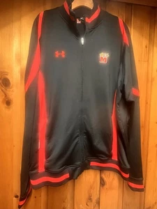 Under Armour University of Maryland Terrapins Black Track Jacket Men's Large - Picture 1 of 8