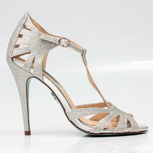 Betsey Johnson Sparkle Silver Dress Sandals Size UK4 EU37  - Bild 1 von 15