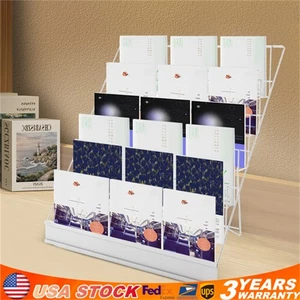 Scaffale da banco a 6 livelli con filo porta fumetti espositore per libri DVD CD - Foto 1 di 18