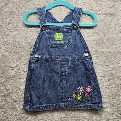 Vestido John Deere Bebé Niña Talla 6-9 Meses Denim Jean Farm Country Foto 1 de 4