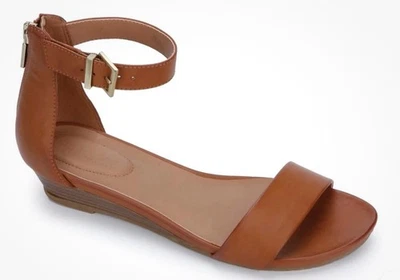 Sandalia de cuña Kenneth Cole Reaction Great Viber con correa al tobillo talla US 6,5 M tostada Foto 1 de 4