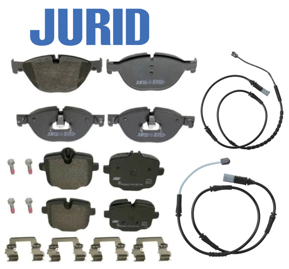 Front Brake Pad Rear Brake Pad Set OEM Jurid +Sensor for BMW 550i 650i xDrive GC - Image 1 of 1