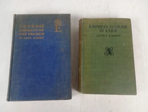 Kaiserin Eugenie im Exil + Französisch (Hardcover x2 1920 Druck Antik) Agnes Carey - Bild 1 von 18