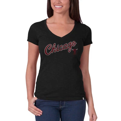 Camiseta Scrum Chicago Bulls Vintage Mujer Cuello en V '47 Marca Grande Foto 1 de 3