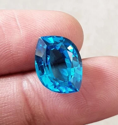 10.24 Ct Flawless Blue Paraiba Spinel Lab Grown Fancy Cut AAA Quality Loose Gems - Image 1 of 4