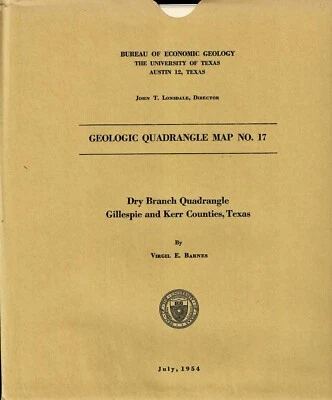 Geologic Map: Dry Branch Quadrangle, Texas - Image 1 of 2
