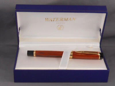 Waterman Laison Ebonite оранжевый перьевая ручка--новый--18k средний - Изображение 1 из 4