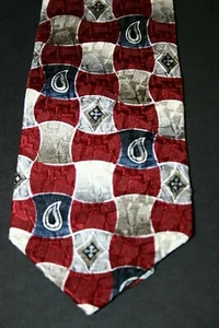 Pierre Cardin neck tie silk red blue 59" long - Picture 1 of 4