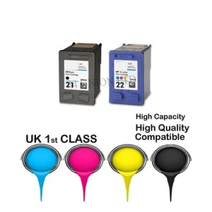 2 gachas de tinta remanufacturadas para HP21 y HP22 IMPRESORA HP - Imagen 1 de 1