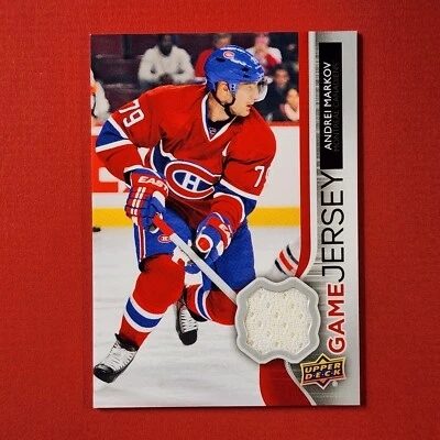 5-06-14 PWE-THICK 2014-15 upper deck jersey card #gj-am andrei markov (1) - Image 1 of 2