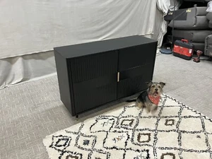 Dusk Gracie 2 Door Sideboard In Black & Gold - Picture 1 of 7