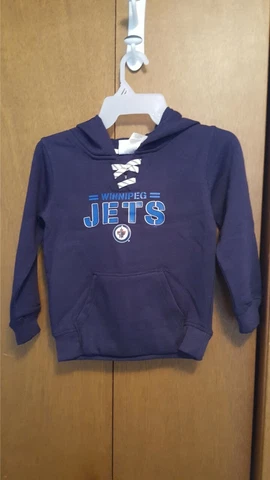 NHL Winnipeg Jets Kids Youth Boys Medium 5/6 Pullover Hoodie Sweatshirt NEW Cover