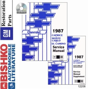1987 Chevrolet Caprice Monte Carlo El Camino Shop Service Repair Manual CD - Picture 1 of 1