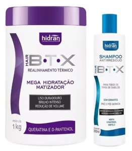 Kit Hidran Shampoo And BTX Mask - Keratin and D-Panthenol - Formaldehyde-Free - Picture 1 of 2