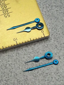 2 Sets NOS Blued Spade Poker Hr/Min Hands For American Watches-65/115 6/0-8/0? - Picture 1 of 3