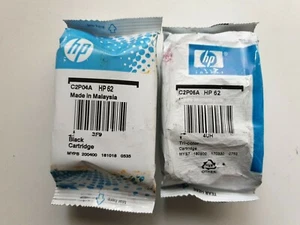 HP 62 Genuine Black & Tri-Colour Ink Cartridges, C2P04A C2P06A - Original! - Picture 1 of 5