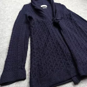 Cardigan Odd Molly lana di alpaca 1 - S blu navy cravatta maglione collo sciallato 643 - Foto 1 di 14