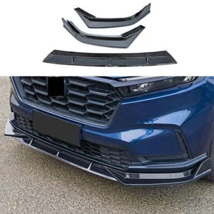 For Honda CR-V 23-25 Carbon Fiber Front Bumper Chin Spoiler Splitter Guard 3pcs - Picture 1 of 5