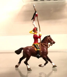 LANCER ON ADVANCING HORSE , A 54MM PAINTED METAL SOLID FIGURE - Picture 1 of 7
