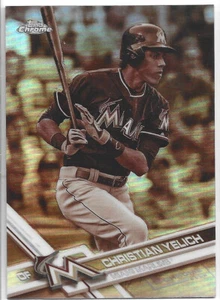 2017 Topps Chrome Sepia Refractor Christian Yelich #72 - Picture 1 of 1
