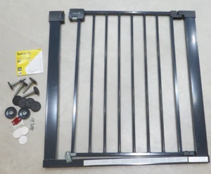 Safety 1st Metal Gate Pressure Fit Baby Stairs Doors Widths 73 80 cm black grey - Photo 1/5