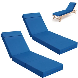 Chaise Lounge Cushions Set of Extra Thick Lounge Chair Cushion with Cover - Picture 1 of 26