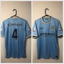 Kompany #4 Manchester City 2013/14 Medium Home Football Shirt Excellent Conditio
