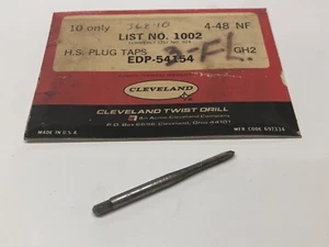 Cleveland 4-48 NF 3 Flute HSS Plug Tap - Bild 1 von 1