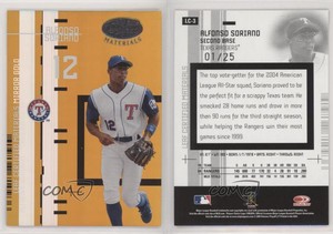 2005 Leaf Certified Materials Previews Mirror Gold /25 Alfonso Soriano #LC-3