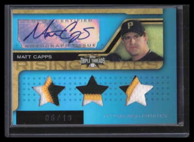 2008 Topps Triple Threads Sapphire 209 Matt Capps Patch Auto 6/10 - Image 1 of 2