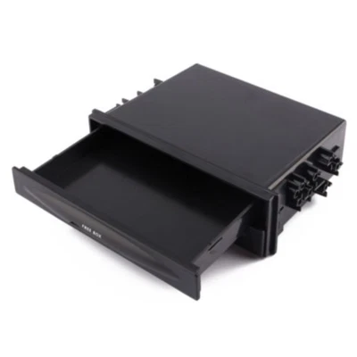 2Din Dash Radio Installation Pocket Cup Holder Storage Box Black Car Accessories - Image 1 of 4