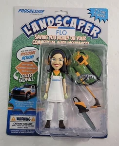 Flo Landscaper Action Figure Progressive Insurance Commercial New On Card NIP - Picture 1 of 5