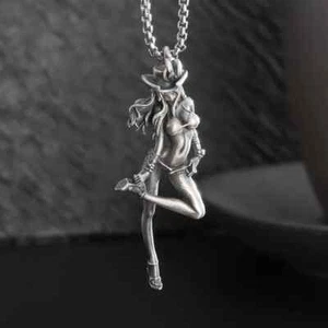 Sexy Collar Colgante Cuerpo Niña Vaquera Occidental Neogótico para Hombres Mujeres Retro - Imagen 1 de 28