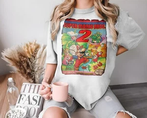 Super Mario Bros. 2 V2 - 8 bit NE System Game Art T-Shirt 8 Colors Sizes S-5XL - Picture 1 of 3