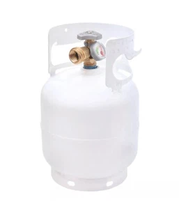 5 lb Refillable Steel Propane Tank Cylinder w/OPD Valve & Built-in Site Gauge - Picture 1 of 3