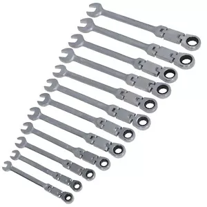 Metric Double Jointed Flexi Ratchet Combination Spanner Wrench 72 Teeth - Picture 1 of 73