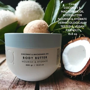 Ciroa KÖRPERBUTTER Kokosnuss- & Macadamiaöl 15,8 Oz. Pflegt & Hydratisiert VEGAN - Bild 1 von 12