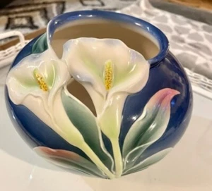 Franz Porcelain Double Cala Lilly Planter - Picture 1 of 7
