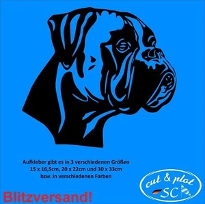 deutscher Boxer Aufkleber Auto Tattoo Boxer Hund Dog Sticker Autoaufkleber SC187 - Bild 1 von 14
