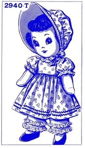 Sunbonnet Sue Pattern Sock DOLL & Clothes 2940-T Mail Order - Picture 1 of 4