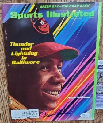 Autographed Signed Orioles Frank Robinson 1969 Sports Illustrated Magazine JSA - Image 1 of 3