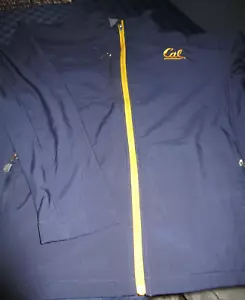 NEW MENS UC CALIFORNIA CAL GOLDEN BEARS SOFTSHELL ZIP JACKET NAVY XL - Picture 1 of 3