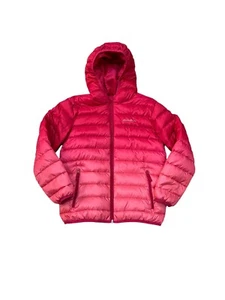 EDDIE BAUER Girls Reversible Puffer Down Jacket Size MEDIUM 10/12 Pink Ombre - Picture 1 of 6